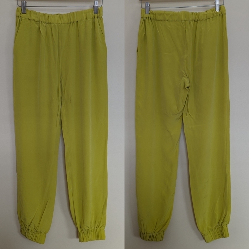 Milly 100% silk jogger pants small